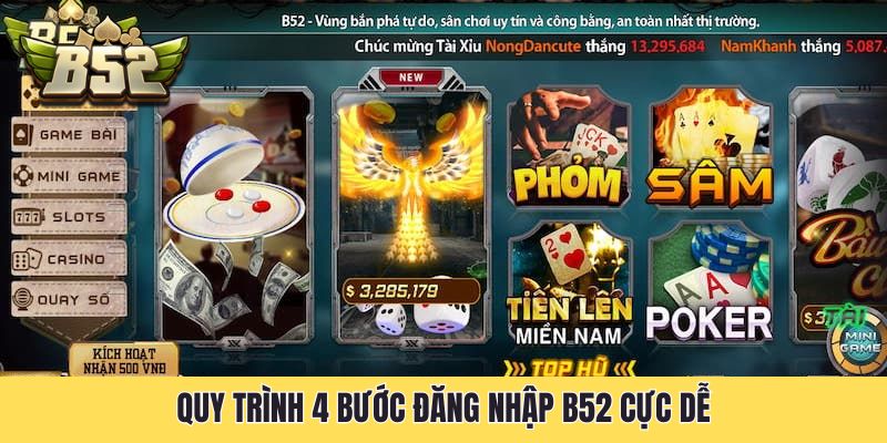 Quy trình 4 bước đăng nhập B52 cực dễ